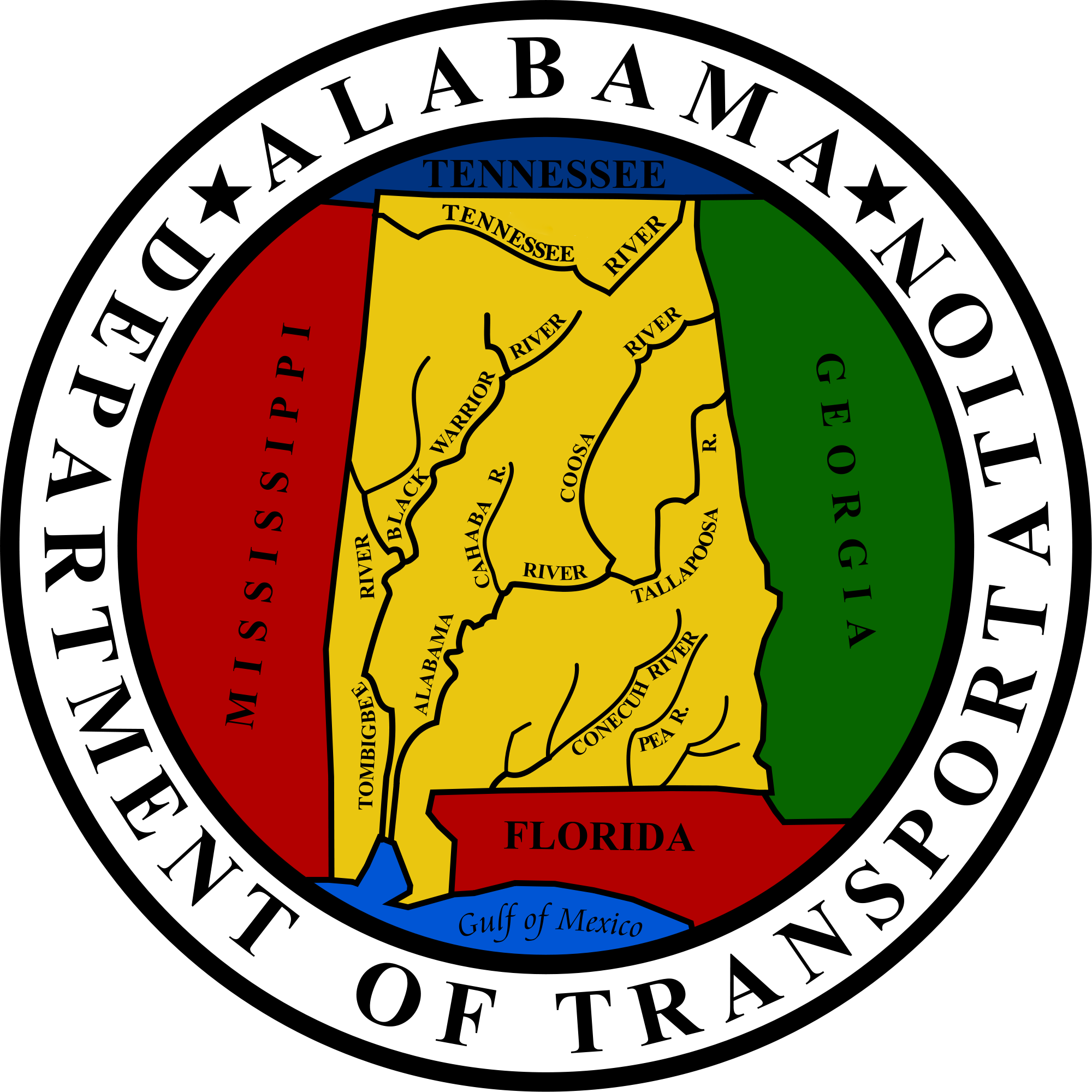 Alabama Department of Transportation Seal Logo