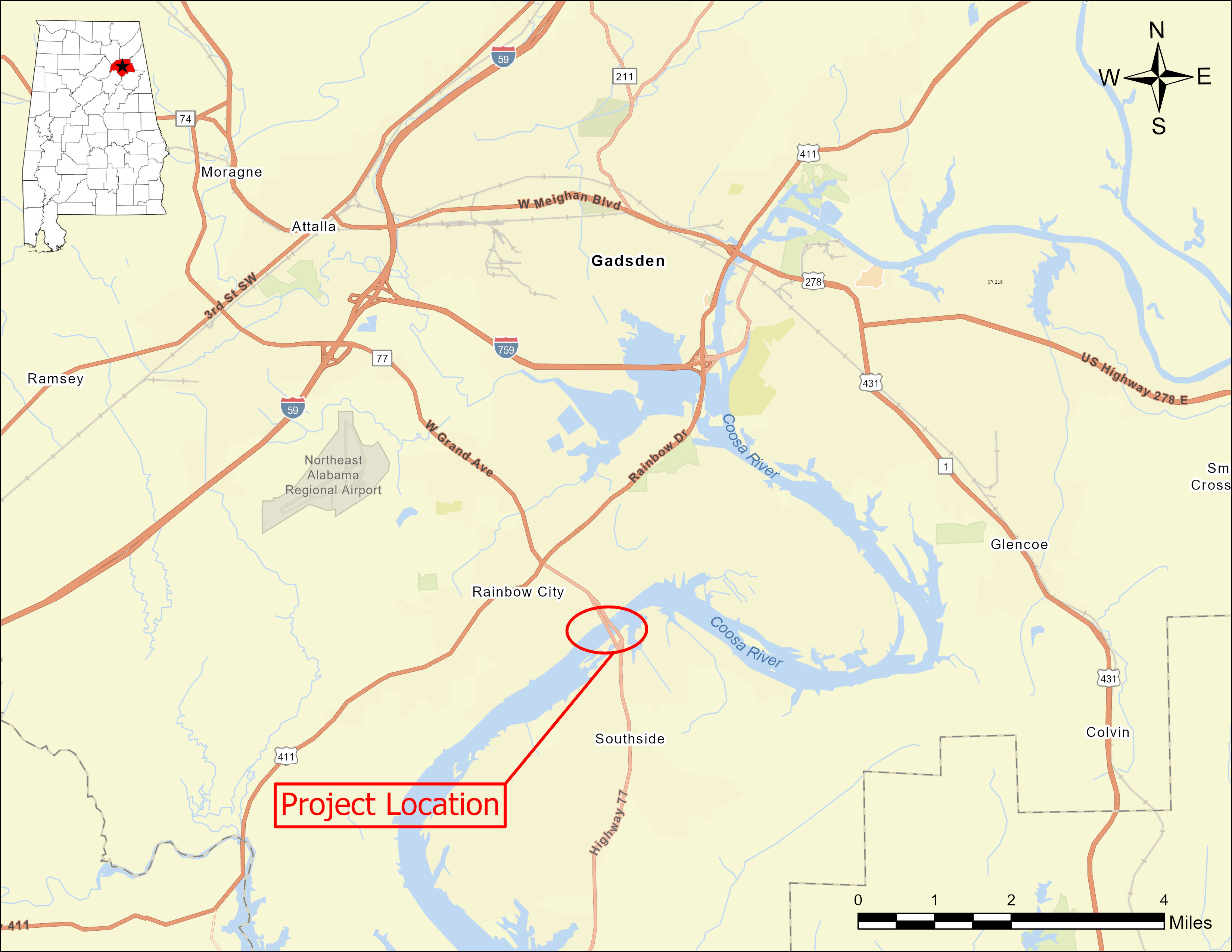 Image of the traffic lanes on the bridge